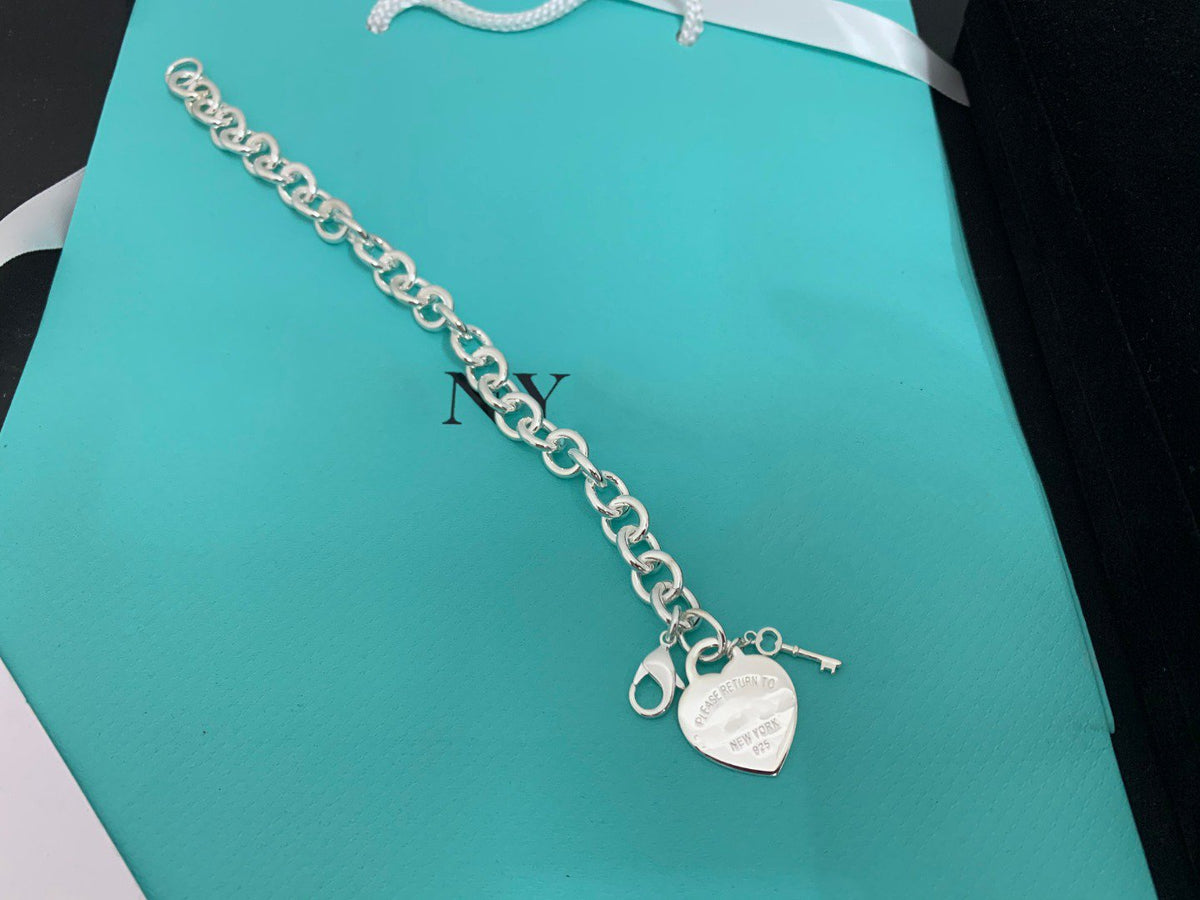 [Regalia Jewels]KEY HEART CARD CHUNKY INTERLOCKING BRACELET LENGTH