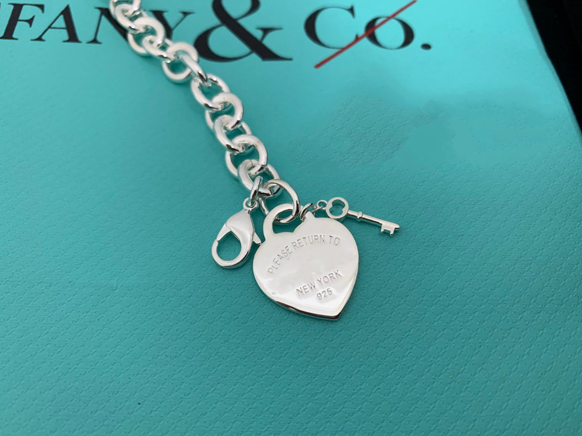 [Regalia Jewels]KEY HEART CARD CHUNKY INTERLOCKING BRACELET LENGTH