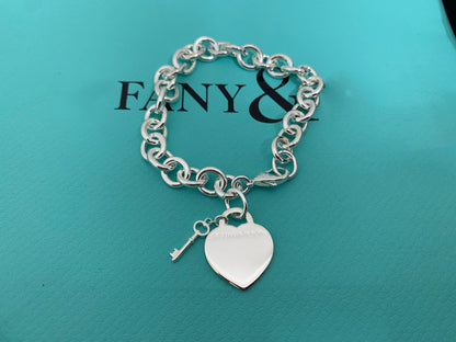 [Regalia Jewels]KEY HEART CARD CHUNKY INTERLOCKING BRACELET LENGTH