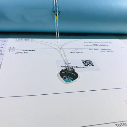[Regalia Jewels]COLOUR HEART SPLASH TAG NECKLACE