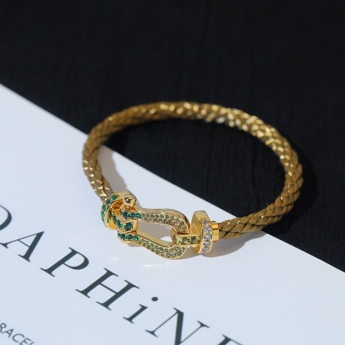 [Regalia Jewelry]FORCE 10 GOLD GREEN DIAMOND PAVED