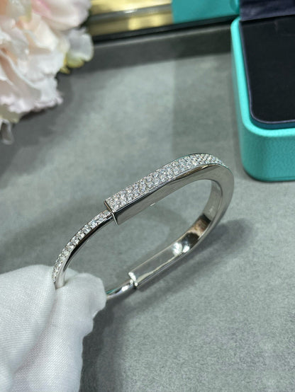 [Regalia Jewels]LOCK BRACELET DIAMOND PAVED