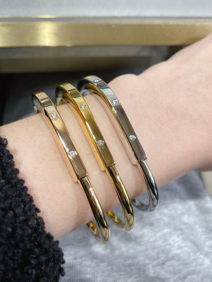 [Regalia Jewels]LOCK BRACELET 8 DIAMOND