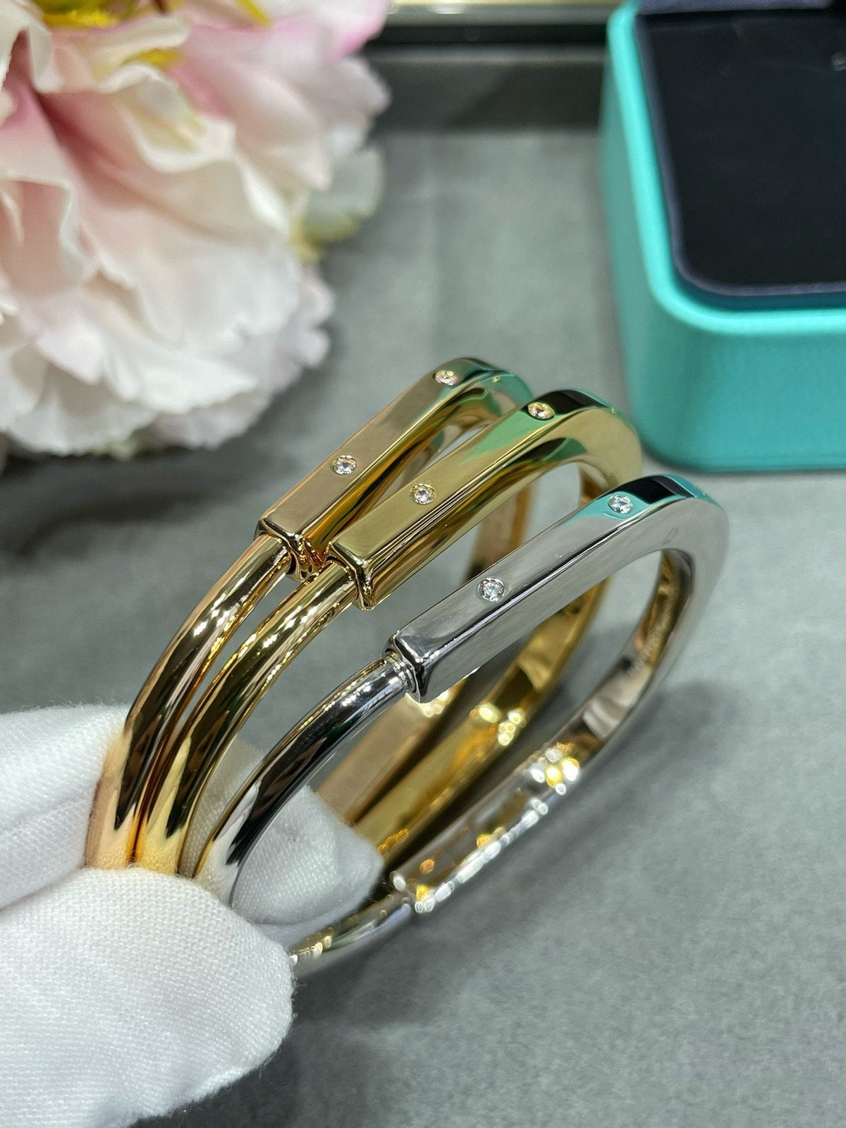 [Regalia Jewels]LOCK BRACELET 8 DIAMOND