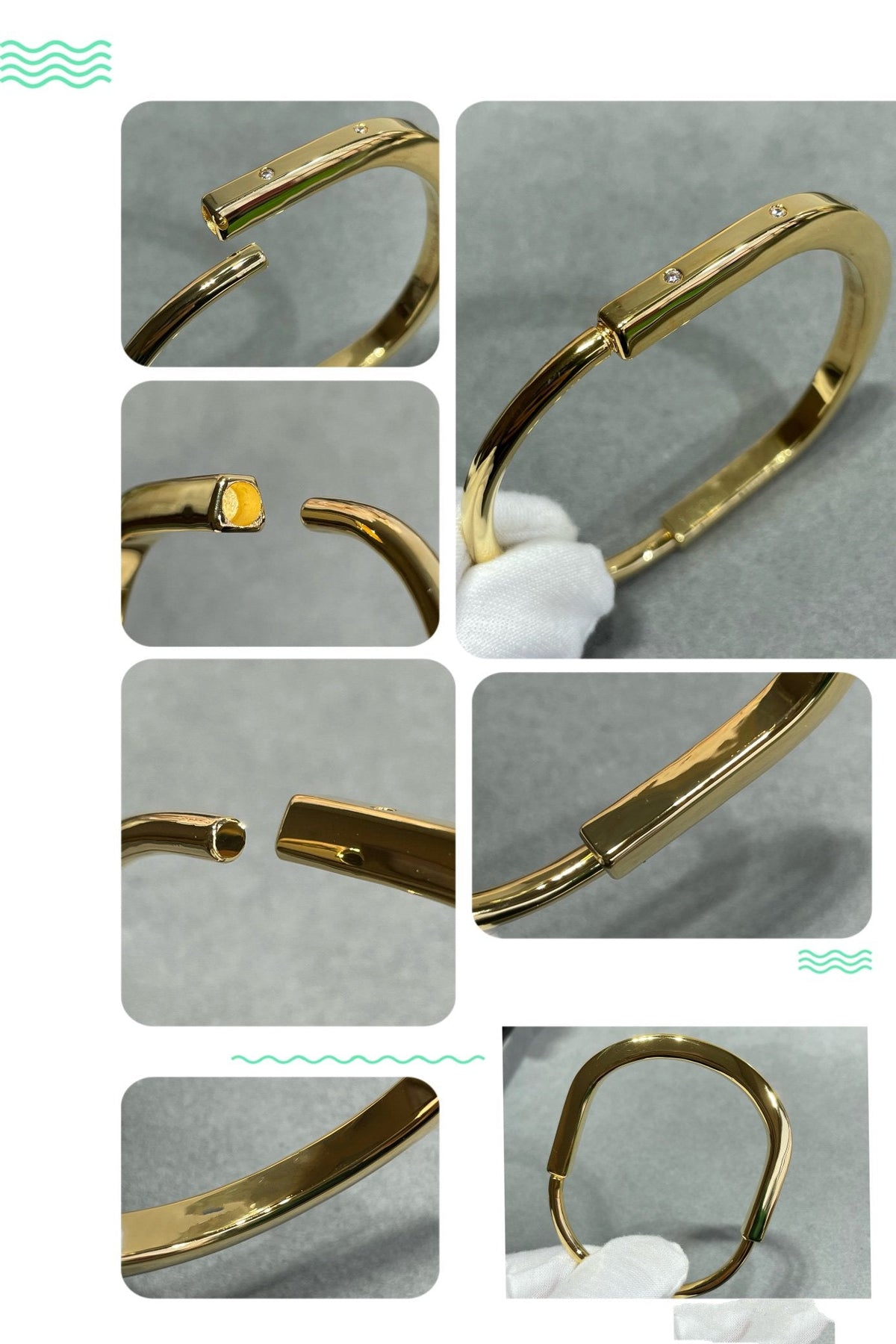[Regalia Jewels]LOCK BRACELET 8 DIAMOND