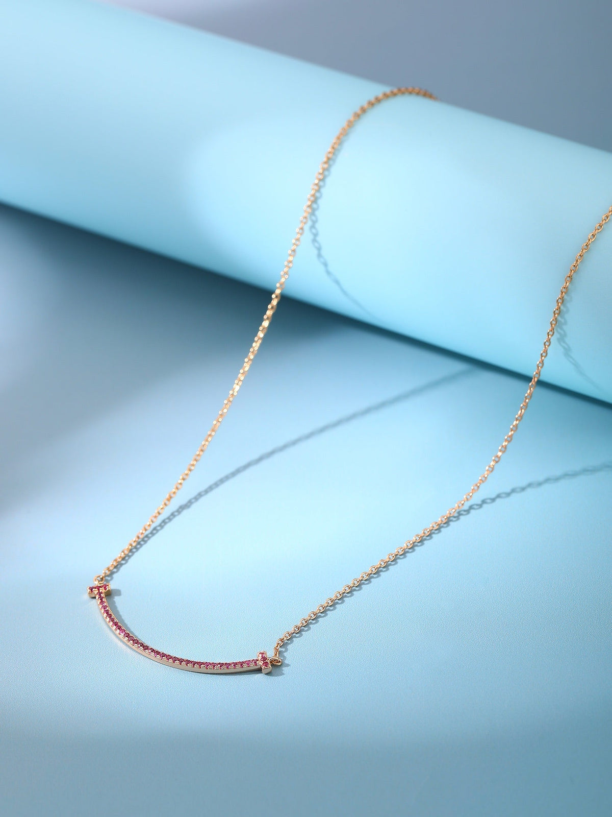 [Regalia Jewels]BIG SMILE PEDANT PINK DIAMOND NECKLACE