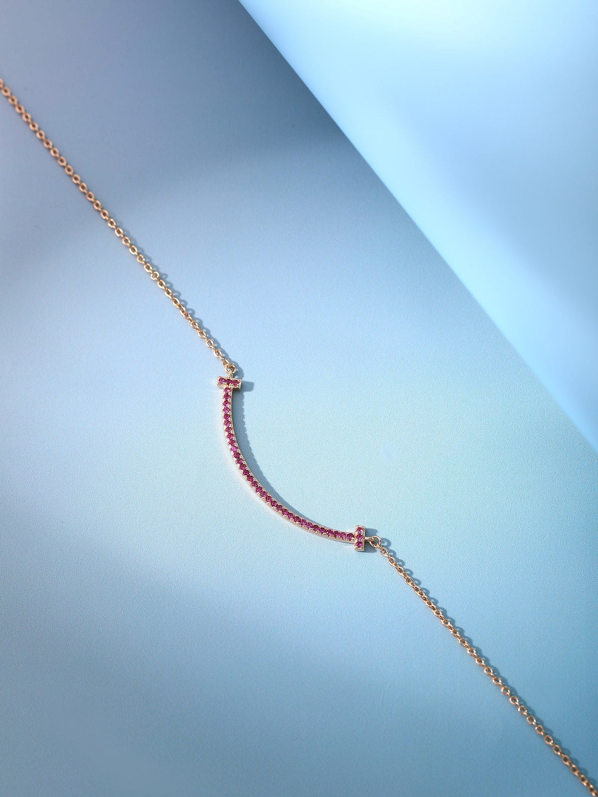 [Regalia Jewels]BIG SMILE PEDANT PINK DIAMOND NECKLACE