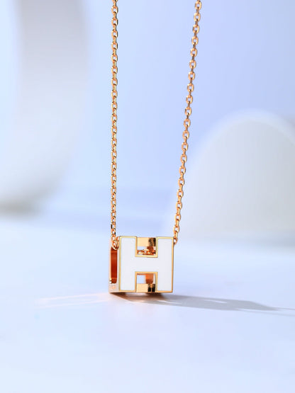 [Regalia Jewelry]H CAGE PINK GOLD NECKLACE