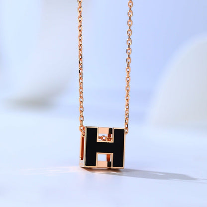 [Regalia Jewelry]H CAGE PINK GOLD NECKLACE