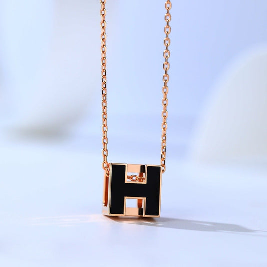 [Regalia Jewelry]H CAGE PINK GOLD NECKLACE