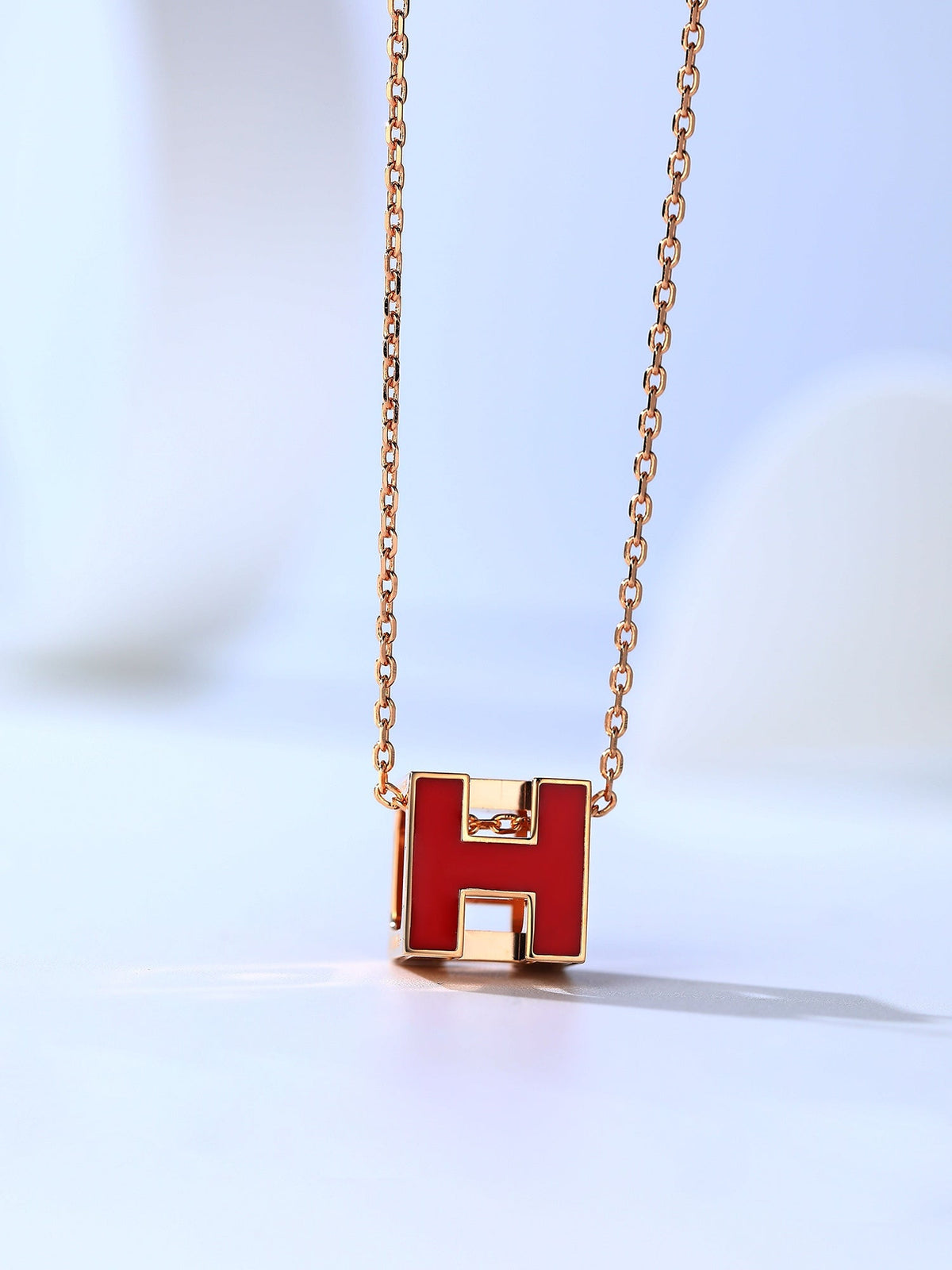 [Regalia Jewelry]H CAGE PINK GOLD NECKLACE