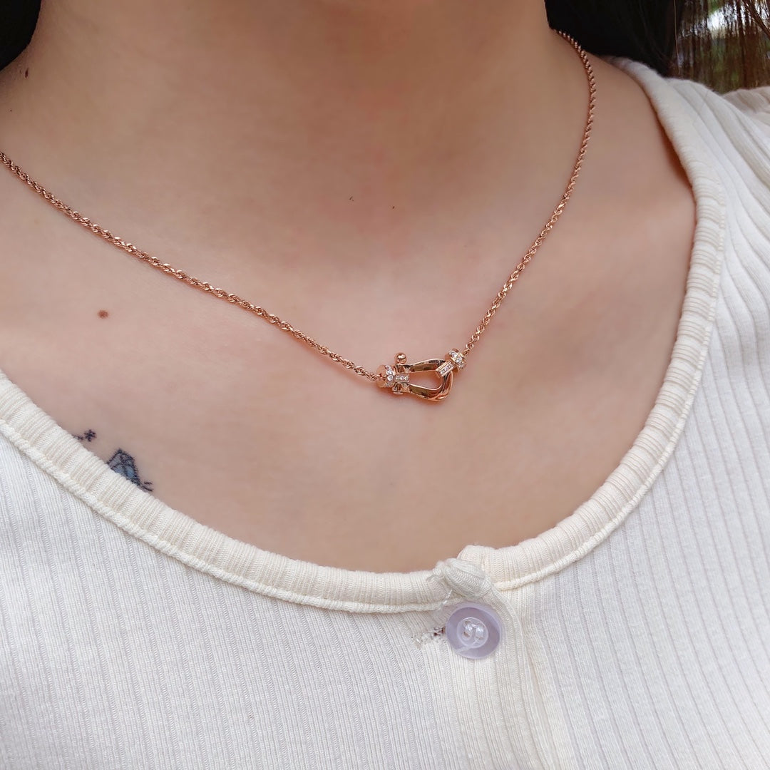 [Regalia Jewelry]FORCE 10 PINK GOLD DIAMOND NECKLACE