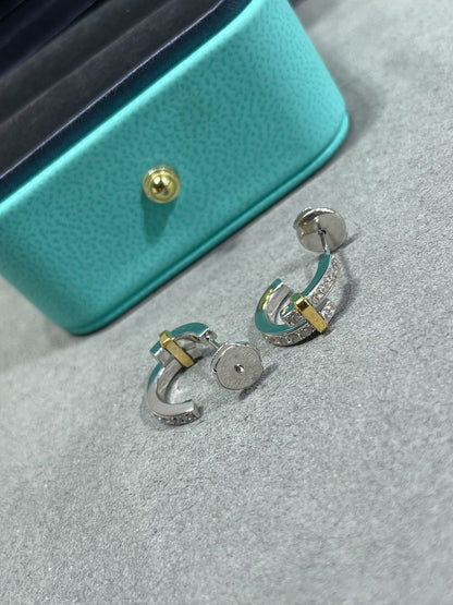 [Regalia Jewels]EDGE DIAMOND PINK GOLD EARRINGS