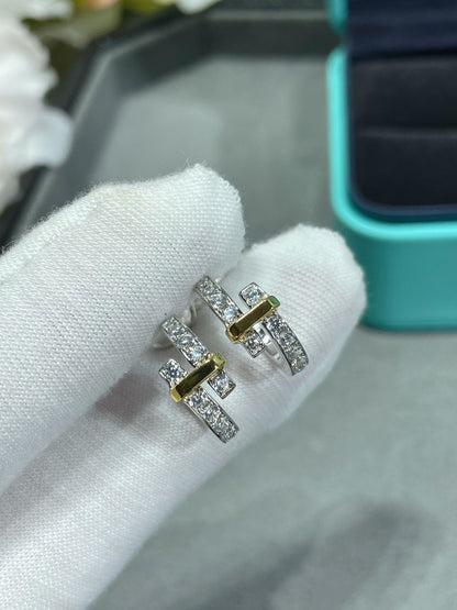 [Regalia Jewels]EDGE DIAMOND PINK GOLD EARRINGS