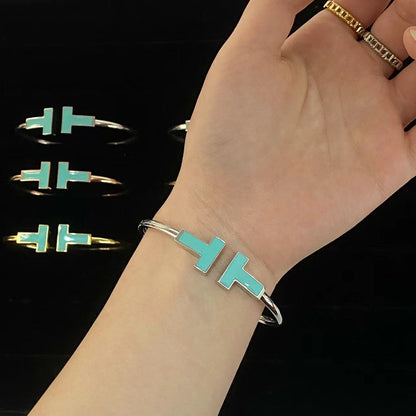 [Regalia Jewels]T WIDE TURQUOISE OPEN BRACELET