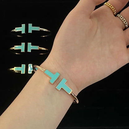 [Regalia Jewels]T WIDE TURQUOISE OPEN BRACELET