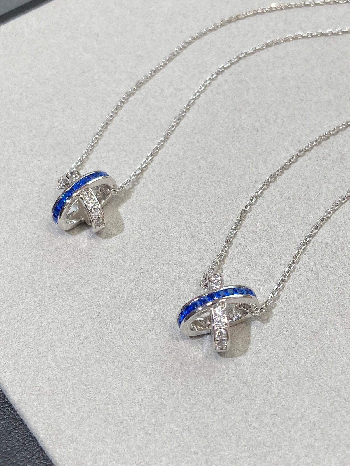 [Regalia Jewelry]LIENS DIAMOND SILVER NECKLACE