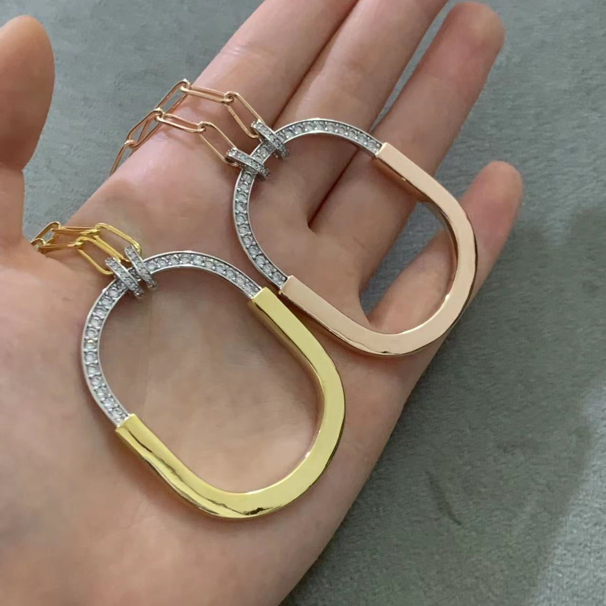 [Regalia Jewels]LOCK DIAMOND NECKLACE