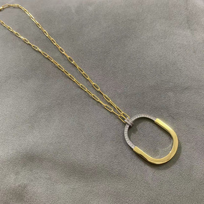 [Regalia Jewels]LOCK DIAMOND NECKLACE