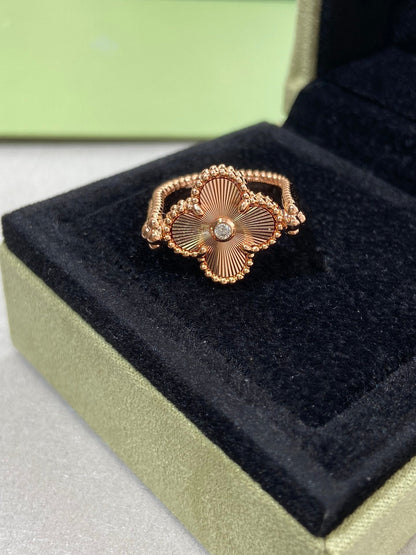[Regalia Jewelry]CLOVER RIVERSIBLE ROSE GOLD RING