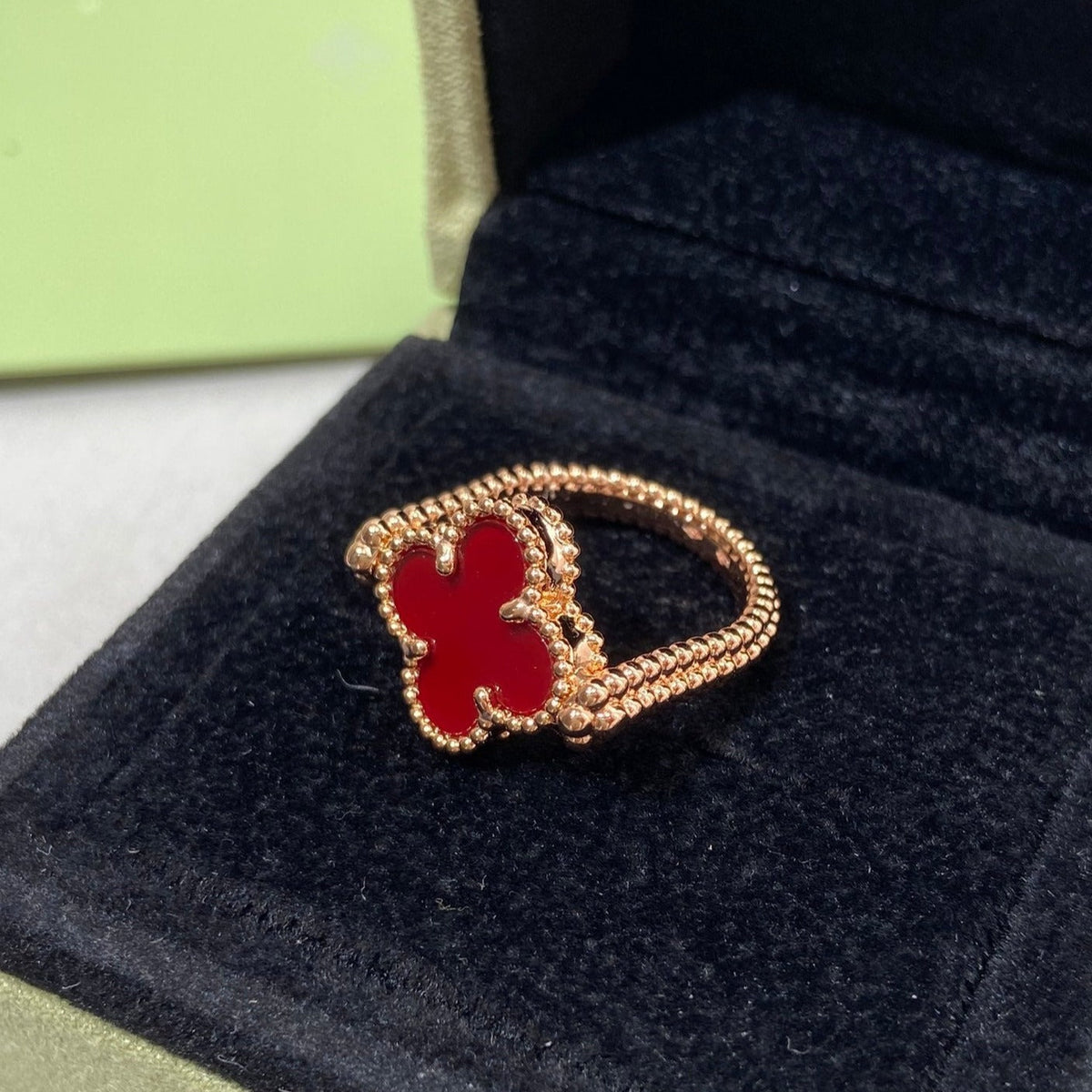 [Regalia Jewelry]CLOVER RIVERSIBLE ROSE GOLD RING