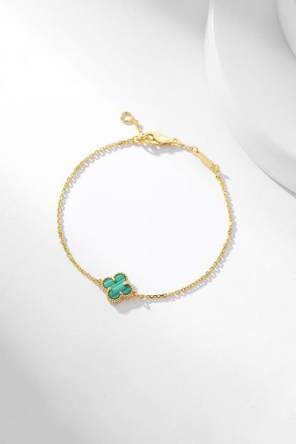 [Regalia Jewelry]CLOVER BRACELET MALACHITE 1 MOTIF