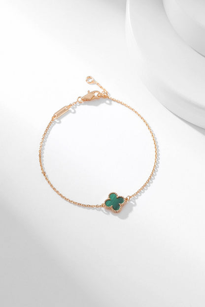 [Regalia Jewelry]CLOVER BRACELET MALACHITE 1 MOTIF