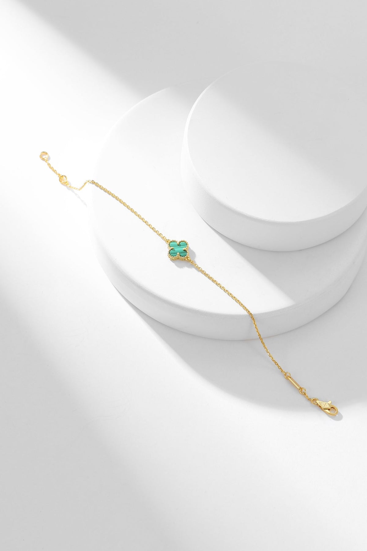 [Regalia Jewelry]CLOVER BRACELET MALACHITE 1 MOTIF