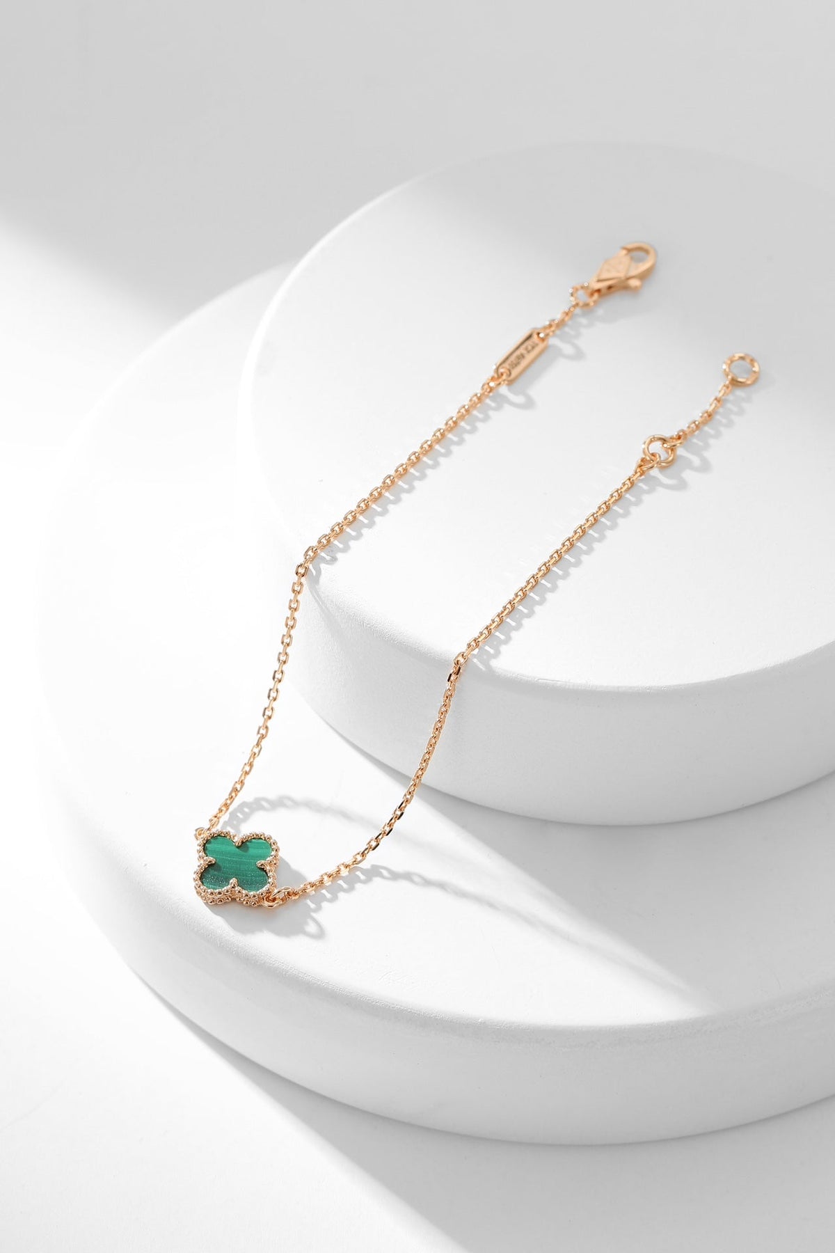 [Regalia Jewelry]CLOVER BRACELET MALACHITE 1 MOTIF