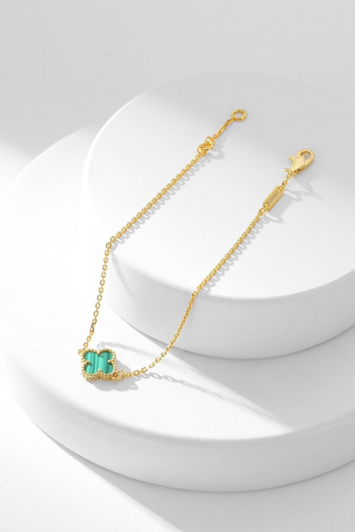 [Regalia Jewelry]CLOVER BRACELET MALACHITE 1 MOTIF