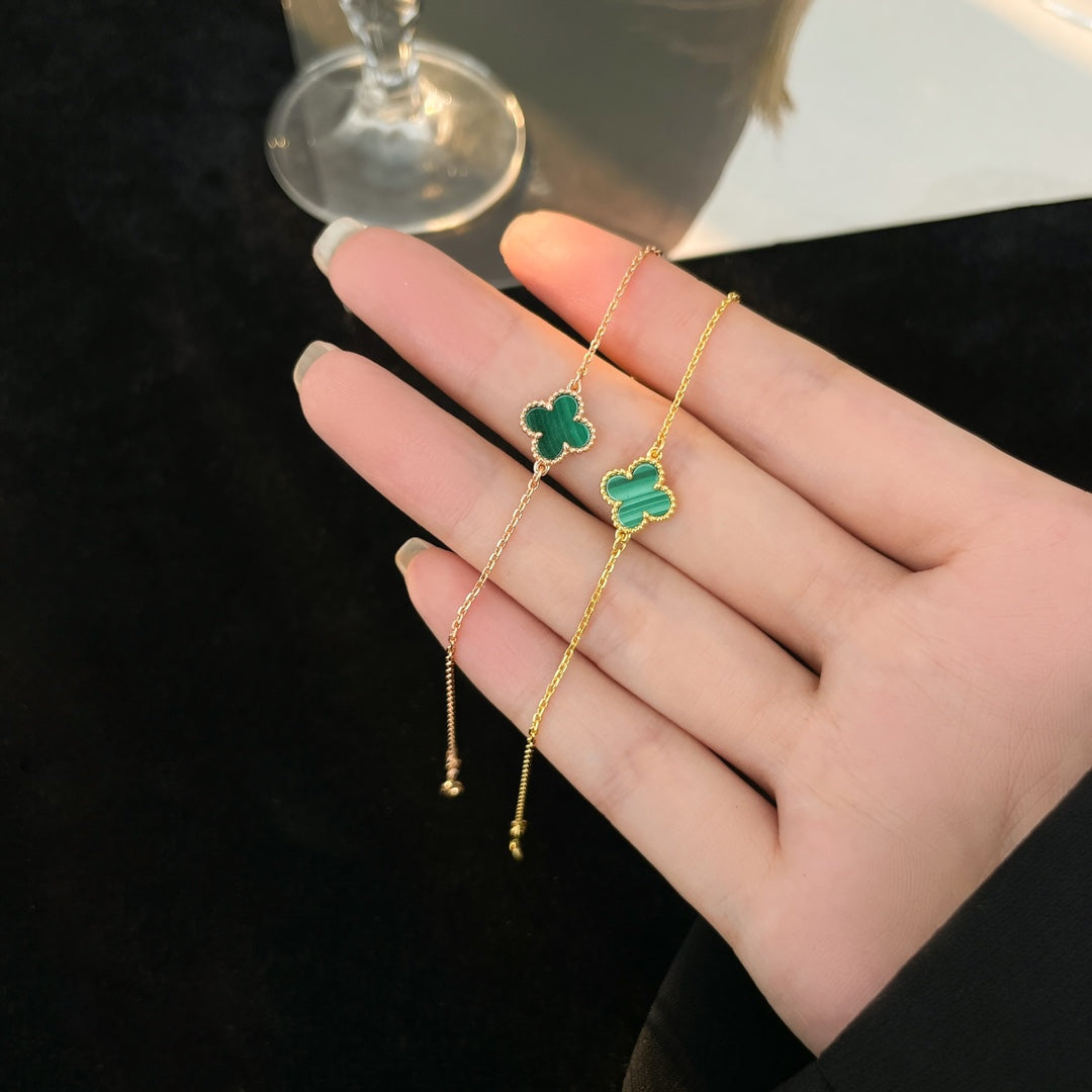 [Regalia Jewelry]CLOVER BRACELET MALACHITE 1 MOTIF