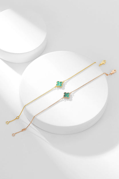 [Regalia Jewelry]CLOVER BRACELET MALACHITE 1 MOTIF
