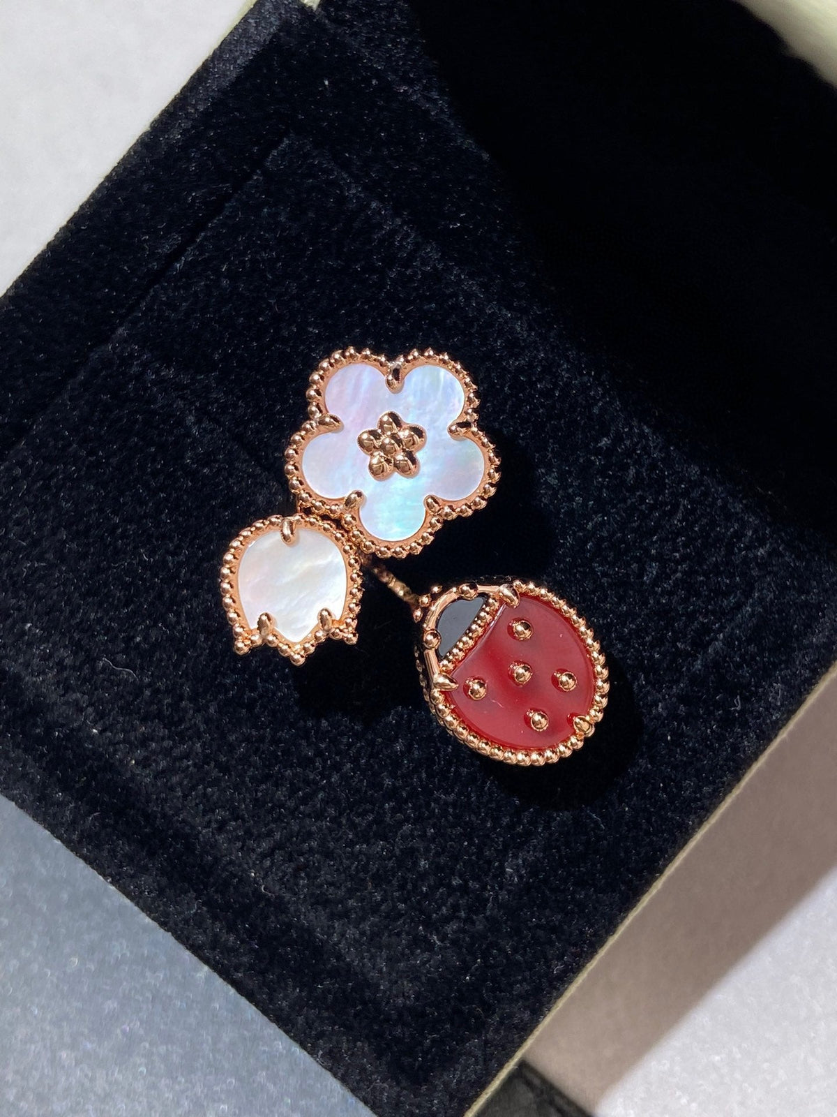 [Regalia Jewelry]LUCKY 3 MOTIF ROSE GOLD RING