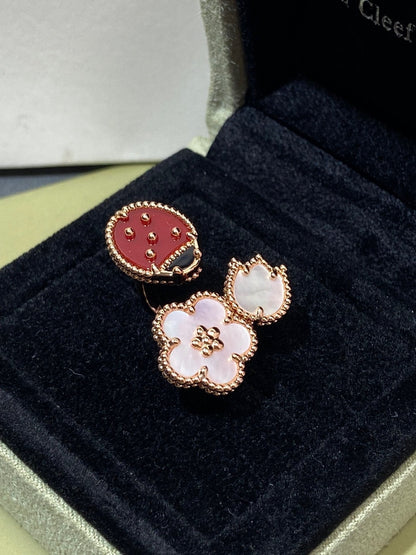 [Regalia Jewelry]LUCKY 3 MOTIF ROSE GOLD RING