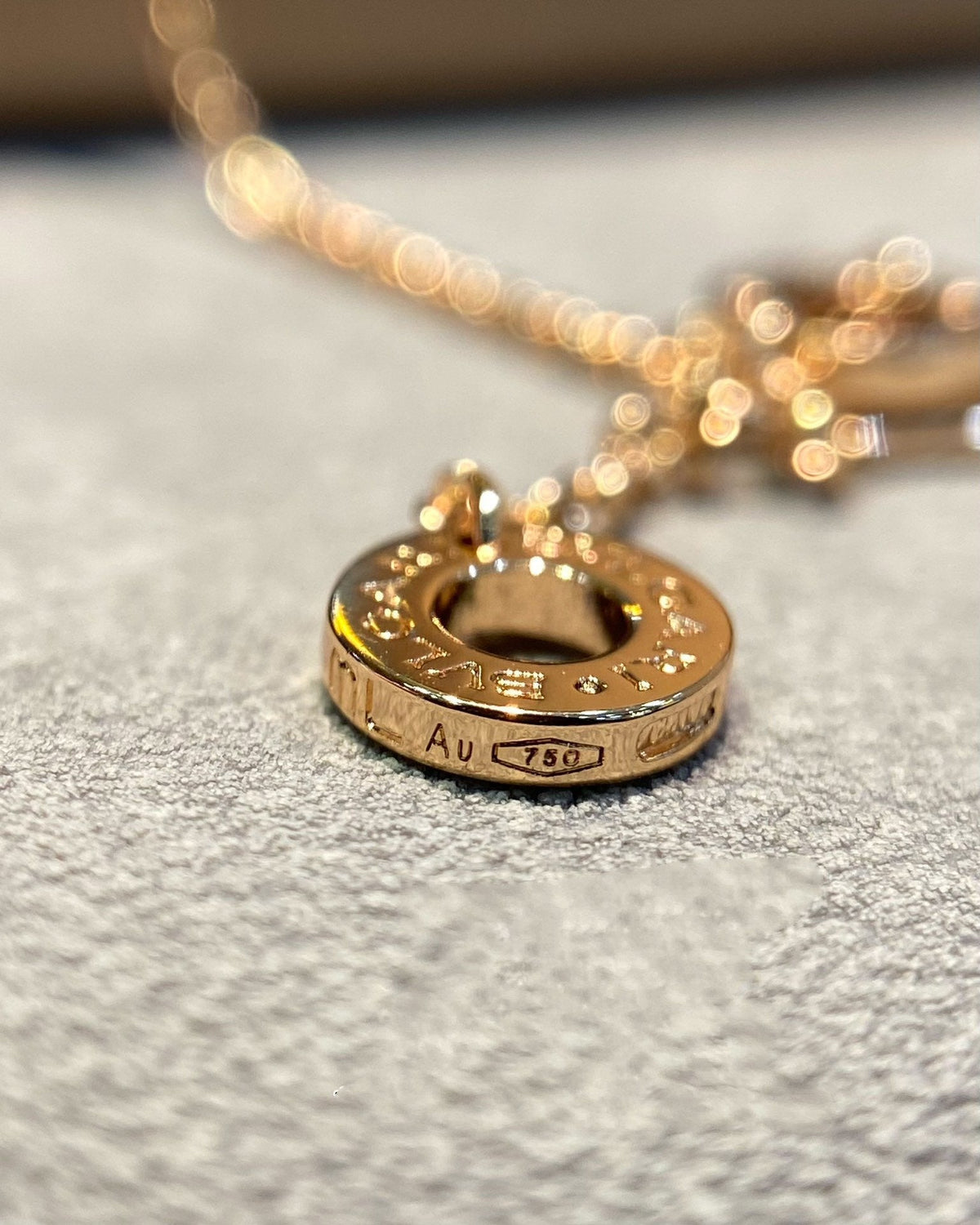 [Regalia Jewelry]DREAM MOP DIAMOND PAVED PINK GOLD NECKLACE