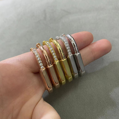 [Regalia Jewels]LOCK MEDIUM DIAMNOND EARRINGS