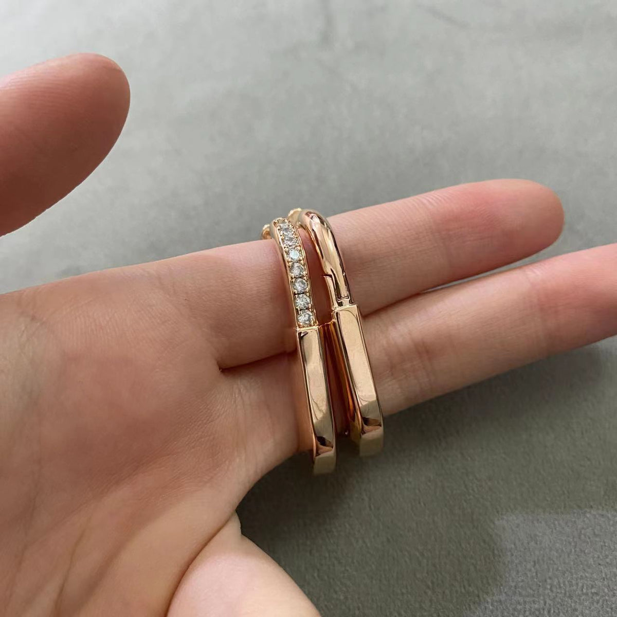 [Regalia Jewels]LOCK MEDIUM DIAMNOND EARRINGS