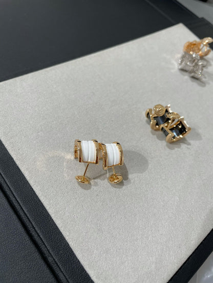 [Regalia Jewelry]ZERO 1 PINK GOLD CERAMIC EARRINGS