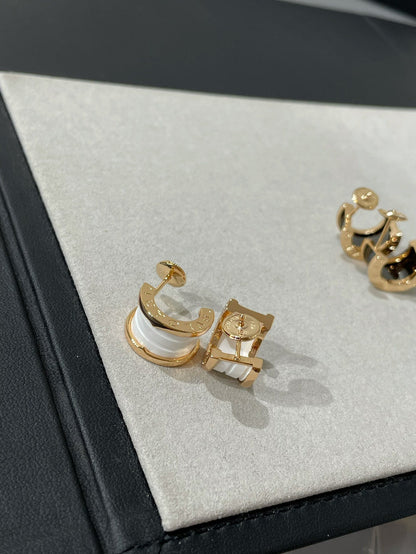 [Regalia Jewelry]ZERO 1 PINK GOLD CERAMIC EARRINGS