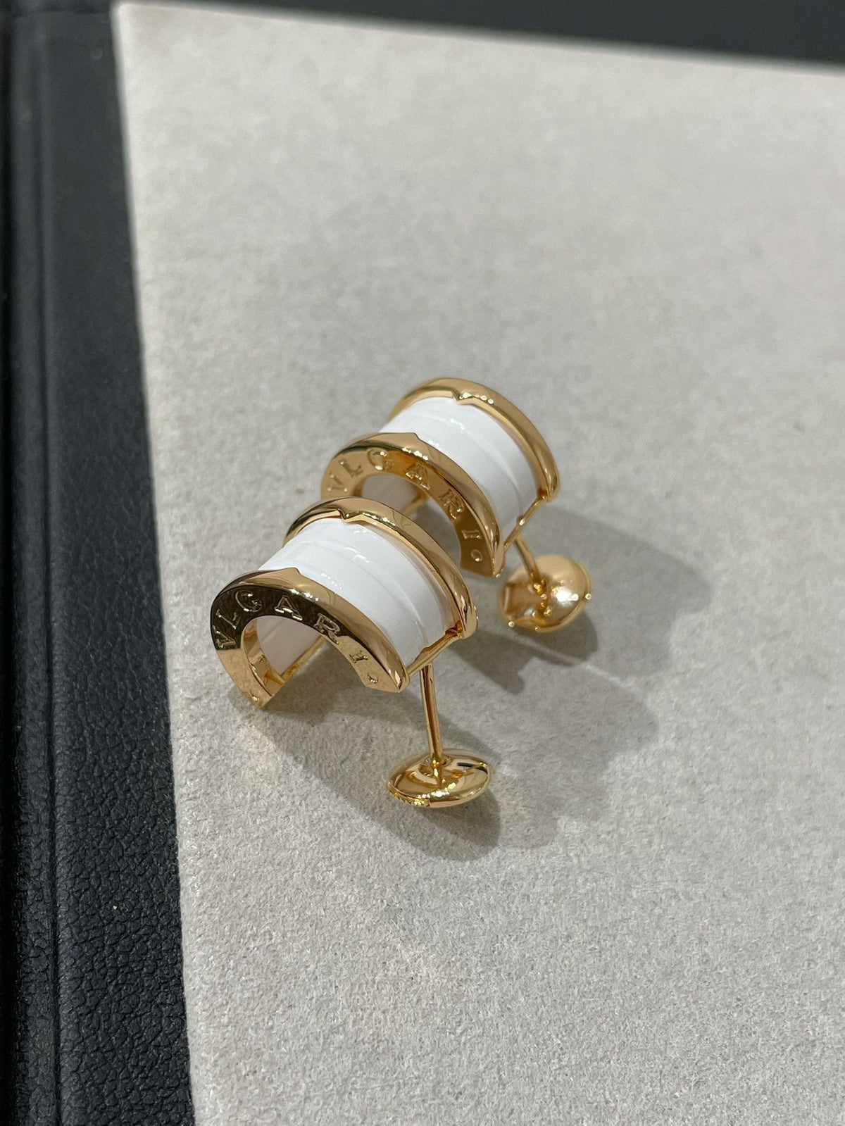 [Regalia Jewelry]ZERO 1 PINK GOLD CERAMIC EARRINGS