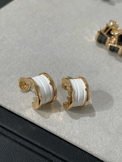 [Regalia Jewelry]ZERO 1 PINK GOLD CERAMIC EARRINGS