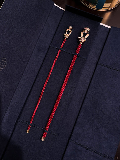 [Regalia Jewelry]FORCE 10 HALF DIAMOND PINK GOLD RED CORDERI LARGE AND MEDIUM MODEL