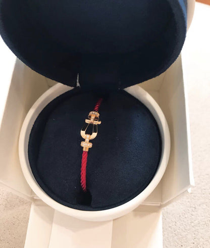 [Regalia Jewelry]FORCE 10 HALF DIAMOND PINK GOLD RED CORDERI LARGE AND MEDIUM MODEL