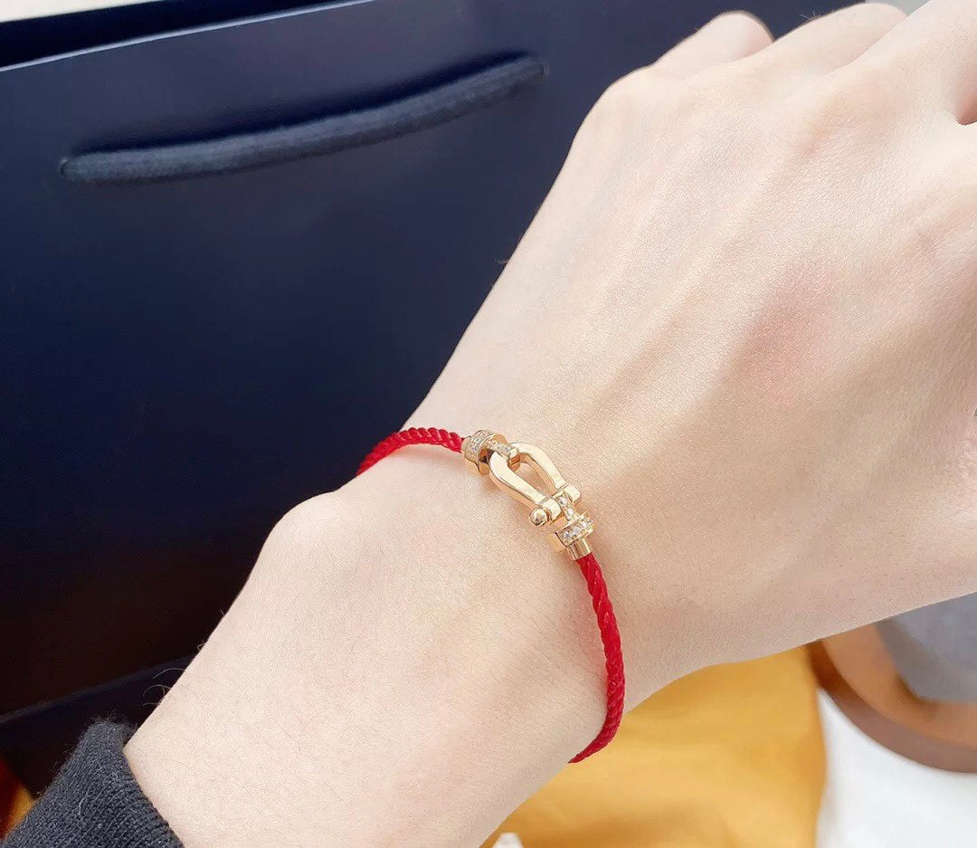 [Regalia Jewelry]FORCE 10 HALF DIAMOND PINK GOLD RED CORDERI LARGE AND MEDIUM MODEL