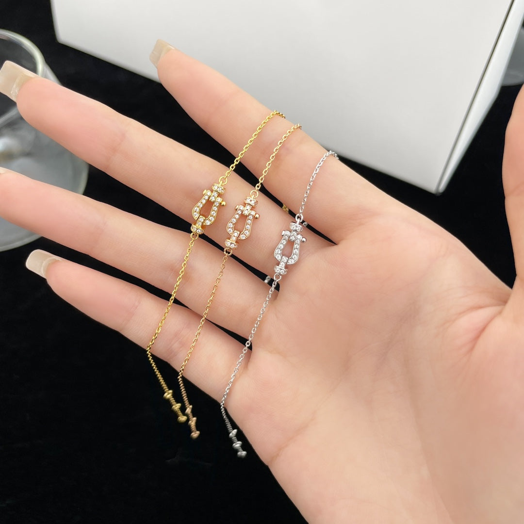 [Regalia Jewelry]FORCE 10 FULL DIAMOND BUCKLE CHAIN LINK MINI MODEL