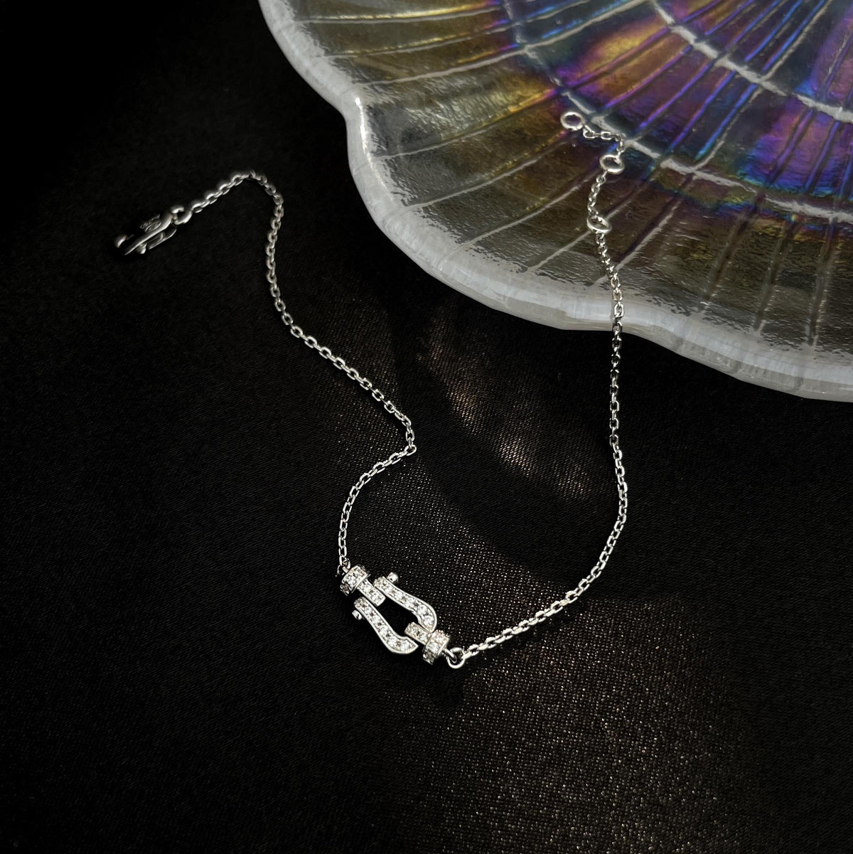 [Regalia Jewelry]FORCE 10 FULL DIAMOND BUCKLE CHAIN LINK MINI MODEL