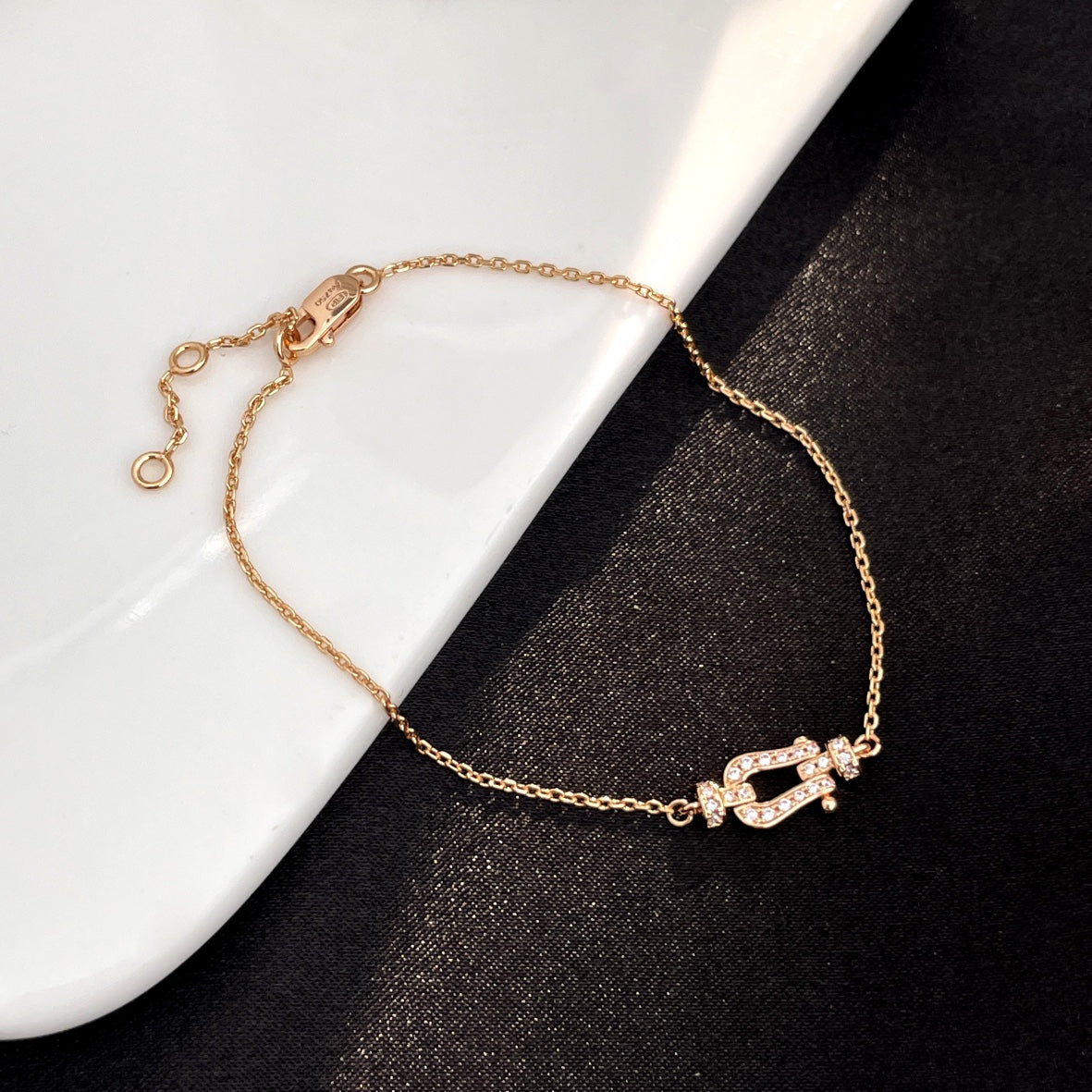 [Regalia Jewelry]FORCE 10 FULL DIAMOND BUCKLE CHAIN LINK MINI MODEL