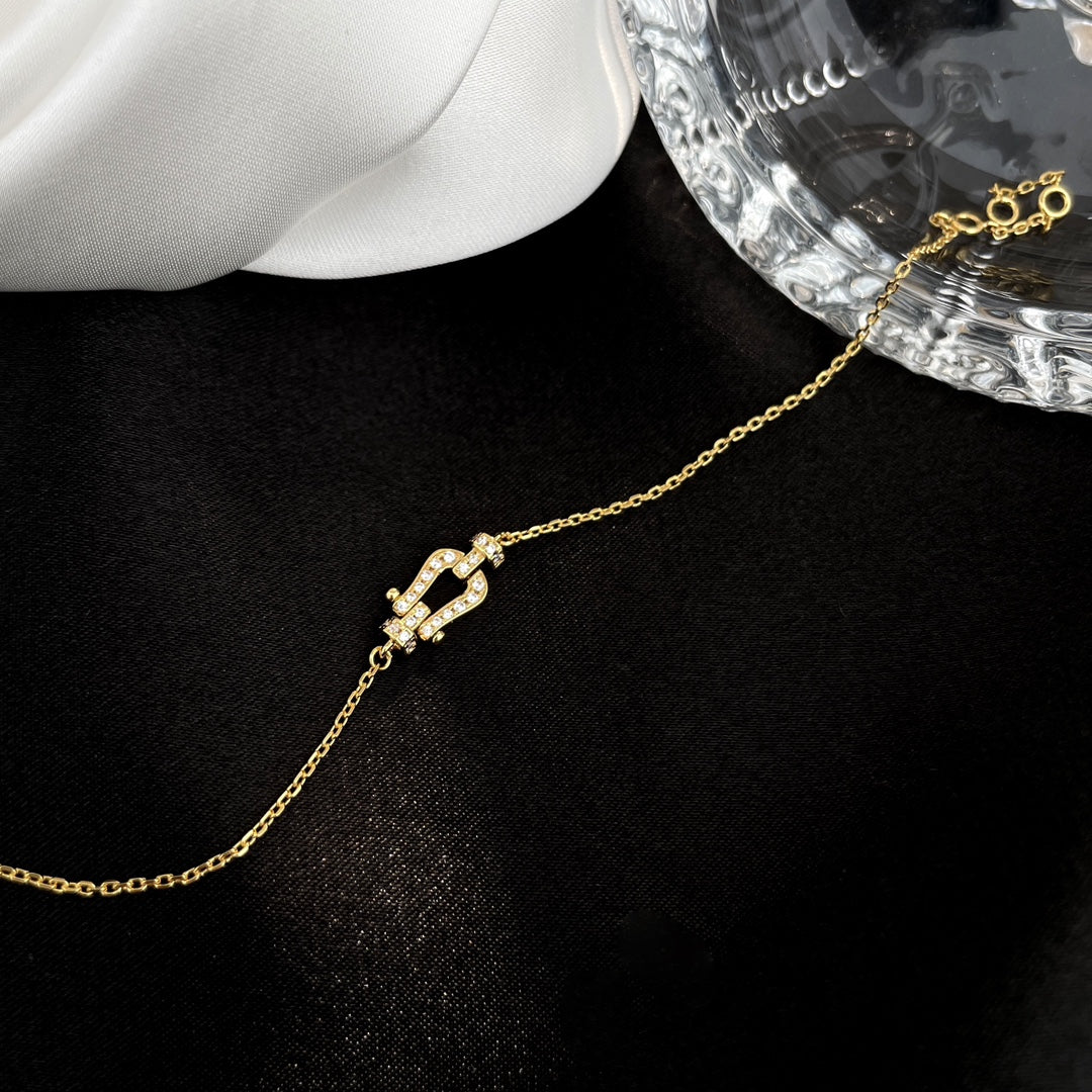 [Regalia Jewelry]FORCE 10 FULL DIAMOND BUCKLE CHAIN LINK MINI MODEL