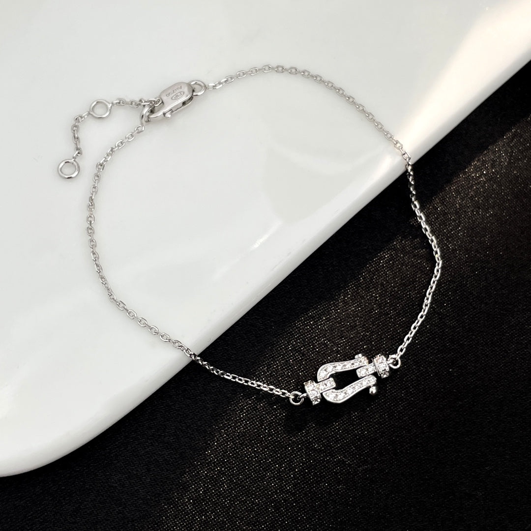 [Regalia Jewelry]FORCE 10 FULL DIAMOND BUCKLE CHAIN LINK MINI MODEL