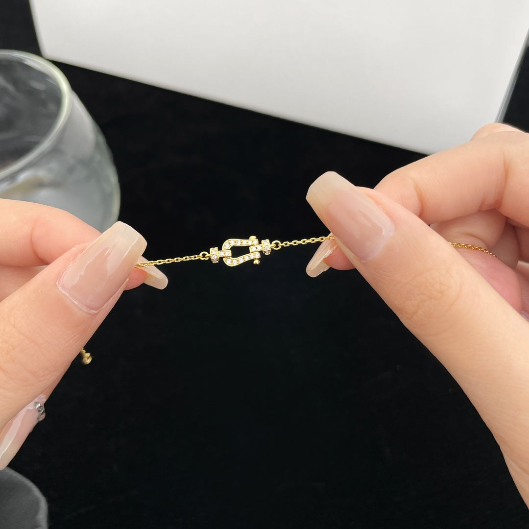 [Regalia Jewelry]FORCE 10 FULL DIAMOND BUCKLE CHAIN LINK MINI MODEL
